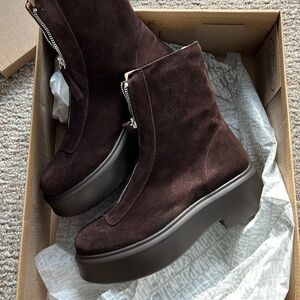 Steve Madden Jones Boot 7.5 chocolate brown suede